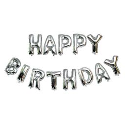 Syga Happy Birthday Foil Balloons Silver - Pack of 16-23