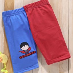 Mom's Love Swimming Trunk Superman Print - Blue Red-image-23