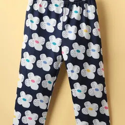 Kookie Kids Full Length Leggings Floral Print - Blue-picture-44