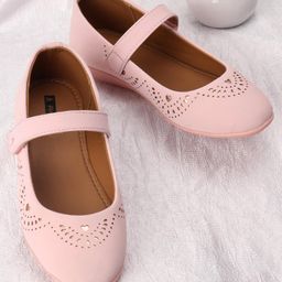 Pine Kids Party Wear Belly Shoes - Light Pink-image-1