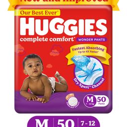 Huggies Complete Comfort Wonder Pants, India's Fastest Absorbing Diaper | M Size, 50 Diapers-image-92