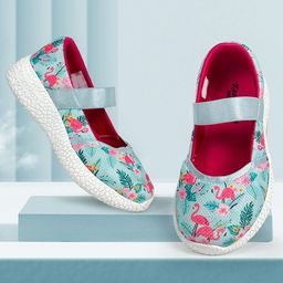 KazarMax Flamingo Printed Ballerinas - Light Blue-image-72