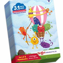 Target Publication 3 in 1 Square Single and Four Line Ruled Notebook Pack of 8 - 172 Pages Each-12
