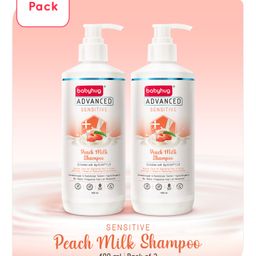 Babyhug Advanced Sensitive Peach Milk Shampoo - 400ml (Pack of 2)-1