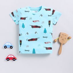 YK X Minute Mirth Infant Boys Hot Wheels Printed Pure Cotton T-shirt-image-52