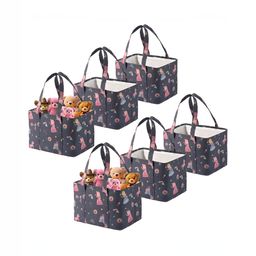 Aura Purple Set of 6 Regular Tote Basket Organisers-27