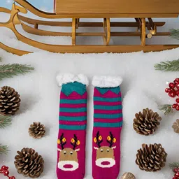 Butterthief Unisex Printed Calf-Length Sherpa Socks-27
