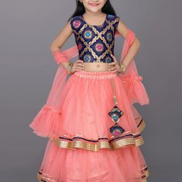 satyamfab Girls Woven Design Ready to Wear Lehenga & Blouse With Dupatta-picture-23
