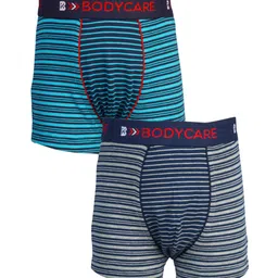 Bodycare Boys Pack Of 2 Striped Antimicrobial Cotton Trunks KGA2081C-PK007-image-63