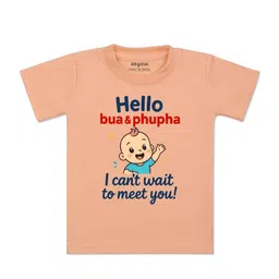 arvesa Hello Bua I can't Wait To Meet You Printed Kids Tshirt-picture-22