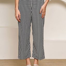 CORSICA Women Zigzag Printed Regular Fit High-Rise Trousers-image-72