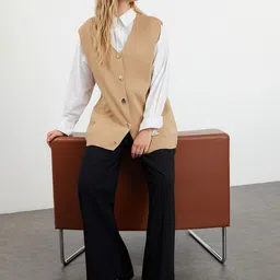 Trendyol Women Longline Sweater Vest-image-82