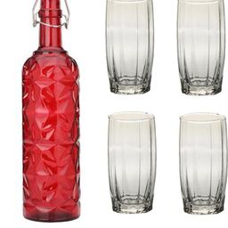 SOMIL Red Glass Airtight Can Bottle-image-86