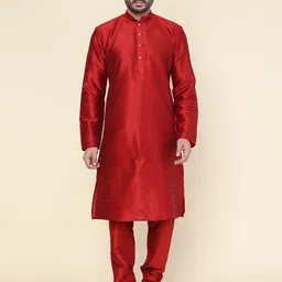 W & G Men Regular Kurta with Churidar-image-55