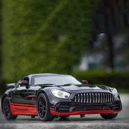 COELON Kids 1:24 AMG GTR Diecast Metal Car With Light Sound Pullback Openable Door-10