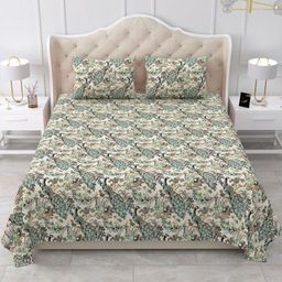 Myntra Elegant Homes Multi 260 TC Superfine Ethnic Motifs Cotton Super King Bedsheets-picture-25