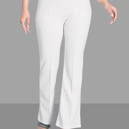 SWADESI STUFF Women Relaxed Regular Fit Mid-Rise Bootcut Trousers-image-97