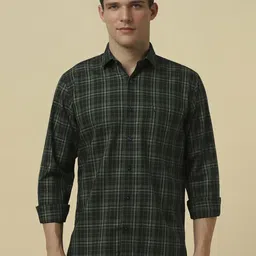 Allen Solly Men Spread Collar Tartan Checked Cotton Slim Fit Casual Shirt-picture-17