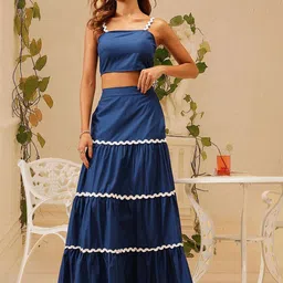 STREET 9 Shoulder Strap Pure Cotton Crop Top & Skirt Co-Ords-picture-13
