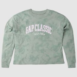 GAP Girls Typography Printed Round Neck Cotton T-shirt-picture-0