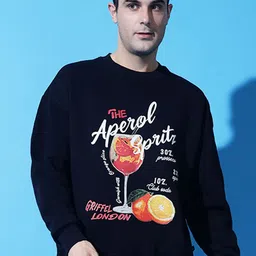 GRIFFEL Men Printed Round Neck Long Sleeves Sweatshirt-image-52