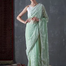KALINI Embellished Organza Saree-image-70