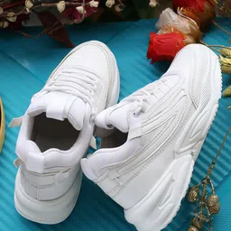 DressBerry Women Solid Round Toe Sneakers-image-64