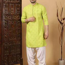 Kuons Avenue Abstract Printed Mandarin Collar Cotton Straight Kurta-image-52