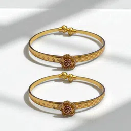 aartisai AARTISA Set Of 2 Gold-Plated Bangles image 4