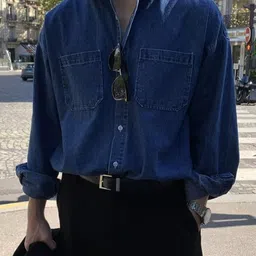 StyleCast Men Standard Relaxed Fit Spread Collar Solid Casual Shirt-image-71