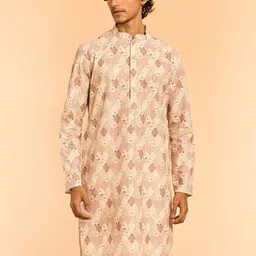 Diwas by Manyavar Ethnic Motifs Embroidered Mandarin Collar Straight Kurta-image-75