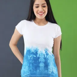 LAPPEN FASHION Women Floral Dyed Pockets T-shirt-picture-13