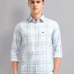 AD By Arvind Men Slim Fit Tartan Checks Checked Casual Shirt-image-86