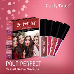 CurlyTales Set of 4 Weightless Matte Liquid Lipsticks 3ml Each - Shade 01 + 06 + 07 + 08 image 5