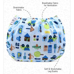 Babyhug Reusable Cloth Diaper With SmartDry Inserts - Blue image 3