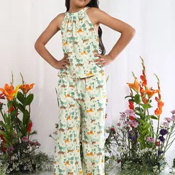 The Tribe Kids Girls Printed Casual Top with Trousers-image-95