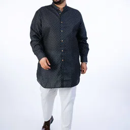 UNSIZED Men Paisley Printed Thread Work Kurta image 1