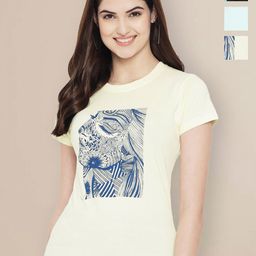 Metronaut Women Typography 3 Printed Applique T-shirt-image-68