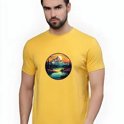 KaamBhari Graphic Printed Round Neck Regular Fit Cotton T-shirt-picture-48