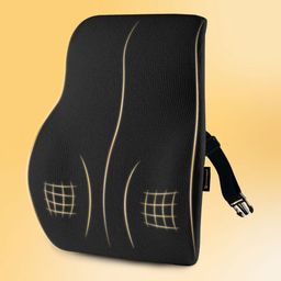 betterhood Black Memory Foam Ergonomic Lumbar Support Backrest Chair Cushion-picture-34