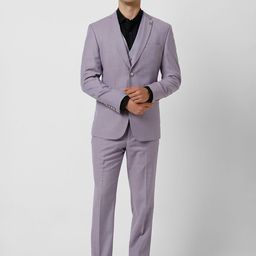 Van Heusen Textured Slim Fit Single-Breasted Three Piece Party Suit-image-17