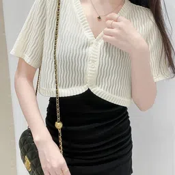 KPOP V-Neck Crop Top-image-50
