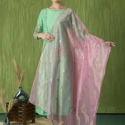 Dupatta Bazaar Embroidered Dupatta with Sequinned image 4