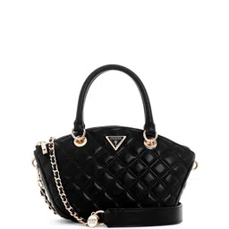 GUESS Textured PU Structured Satchel with Quilted-11