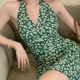 bebe Women Floral Printed A-Line Midi Dress-picture-12