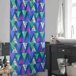 ArtzFolio Blue & Green Printed Waterproof Shower Curtain-image-94