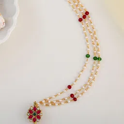 Estele Gold-Plated Crystals Studded Chained Nosepin-image-1