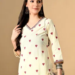BKApparels Women Geometric Printed Screen Print Daily Cotton Straight Kurta-picture-13