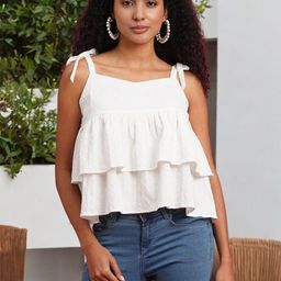 ANJIR Floral Layered Tiered Top-image-28