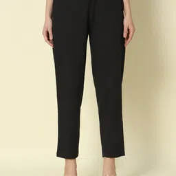 FIORRA Women Mid-Rise Relaxed Regular Trousers-image-80